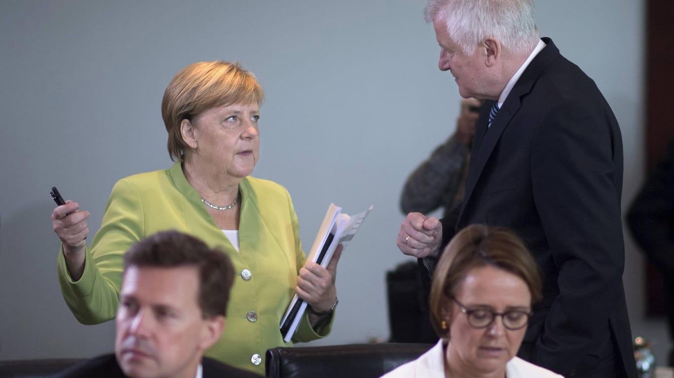 Angela Merkel und Horst Seehofer bei einer Kabinettssitzung: Die Hessen-Wahl könnte für die große Koalition richtungsweisend sein.
