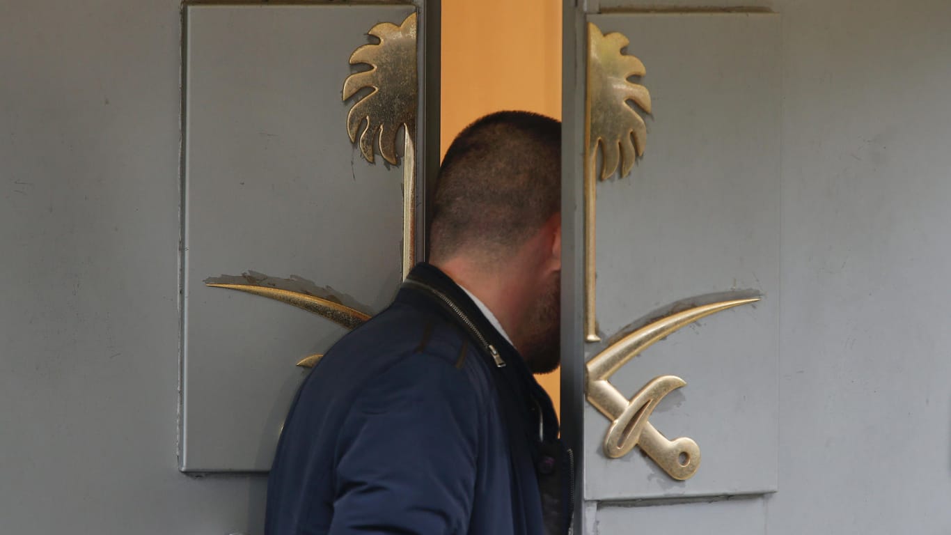 Das Konsulat von Saudi-Arabien in Istanbul. Die Türkei soll Audiobänder von der Ermordung von Jamal Khashoggi besitzen. Das Konigshaus sagt dagegen, der Regimekritiker sei bei einem Faustkampf gestorben.