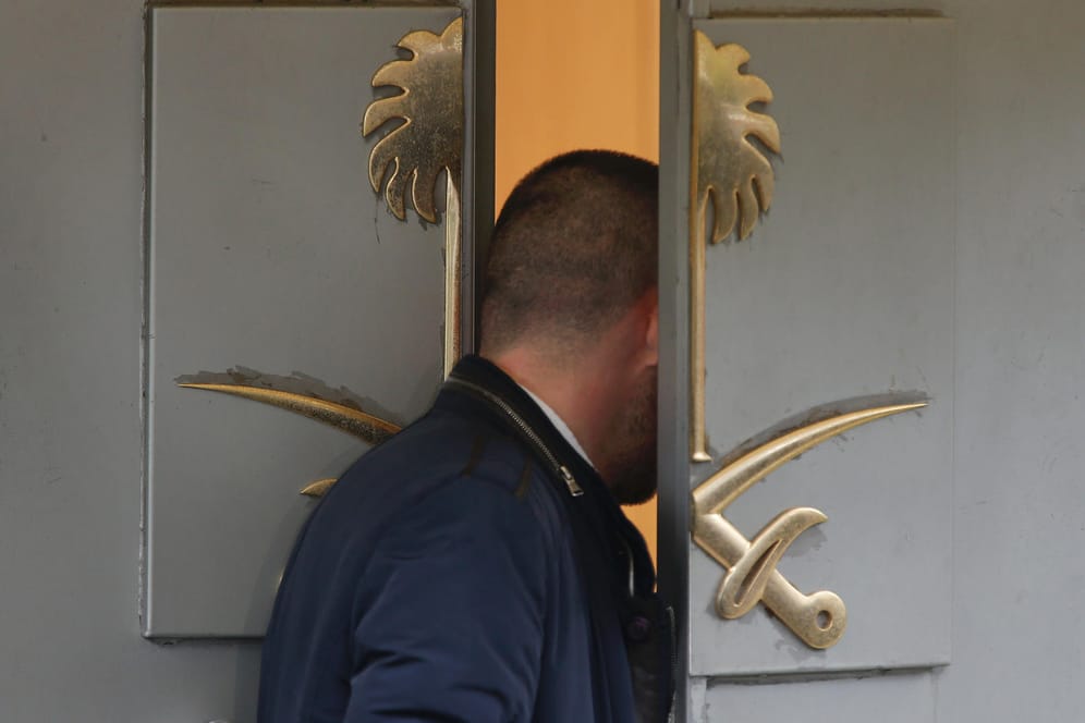 Das Konsulat von Saudi-Arabien in Istanbul. Die Türkei soll Audiobänder von der Ermordung von Jamal Khashoggi besitzen. Das Konigshaus sagt dagegen, der Regimekritiker sei bei einem Faustkampf gestorben.