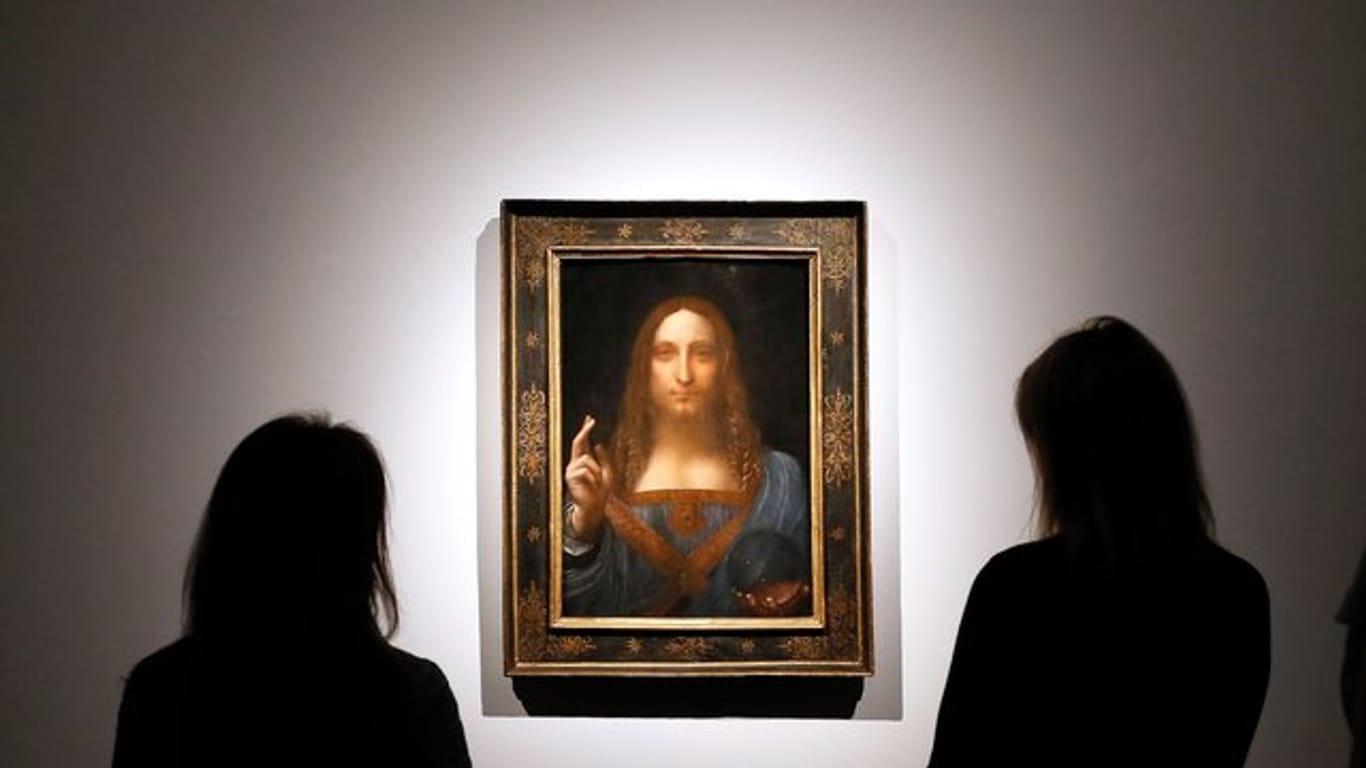 Leonardo da Vincis "Salvator Mundi" im Auktionshaus Christie's.
