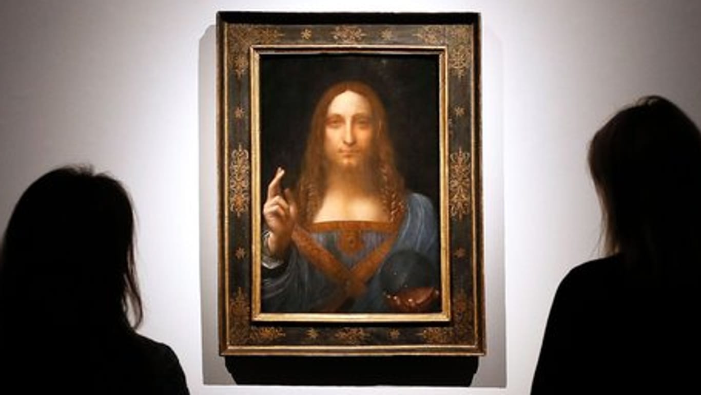 Leonardo da Vincis "Salvator Mundi" im Auktionshaus Christie's.