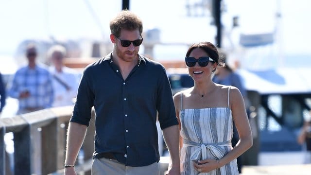 Der britische Prinz Harry und Herzogin Meghan auf Fraser Island.