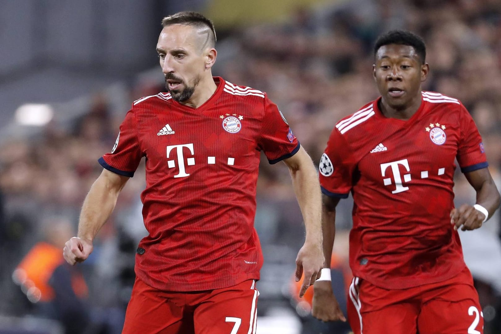 Franck Ribéry (links) muss in Athen passen, David Alaba ist fraglich.