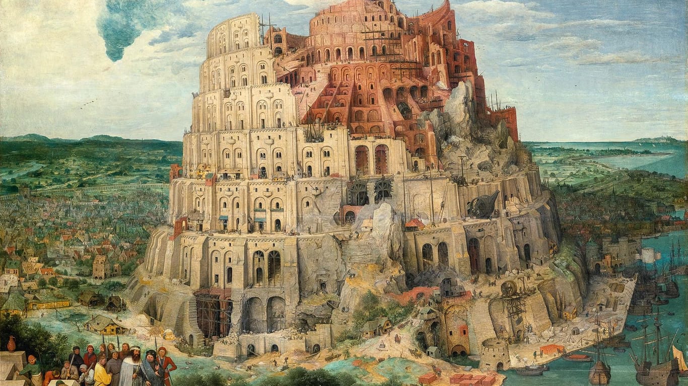 Gemälde "Der Turmbau zu Babel" von Pieter Bruegel dem Älteren.