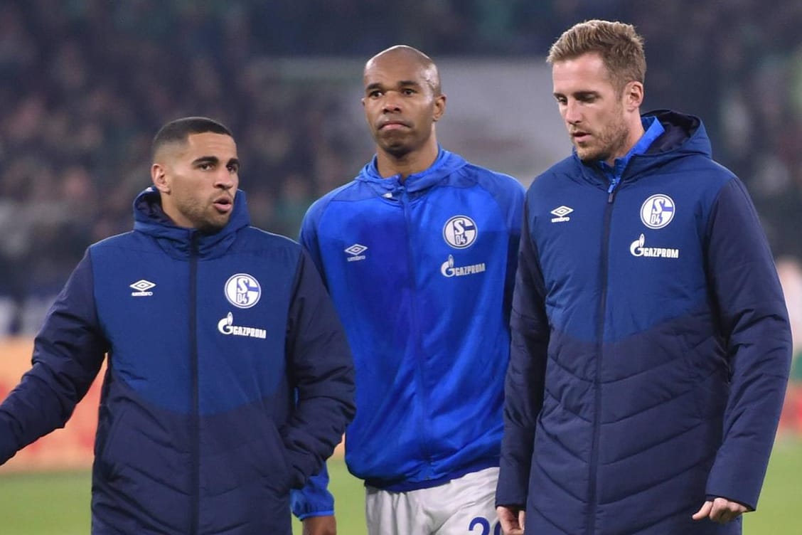 Fehlen Schalke: Vize-Kapitän Naldo (M., hier neben Omar Mascarell) und Kapitän Ralf Fährmann (r.) fallen gegen Galatasaray aus.