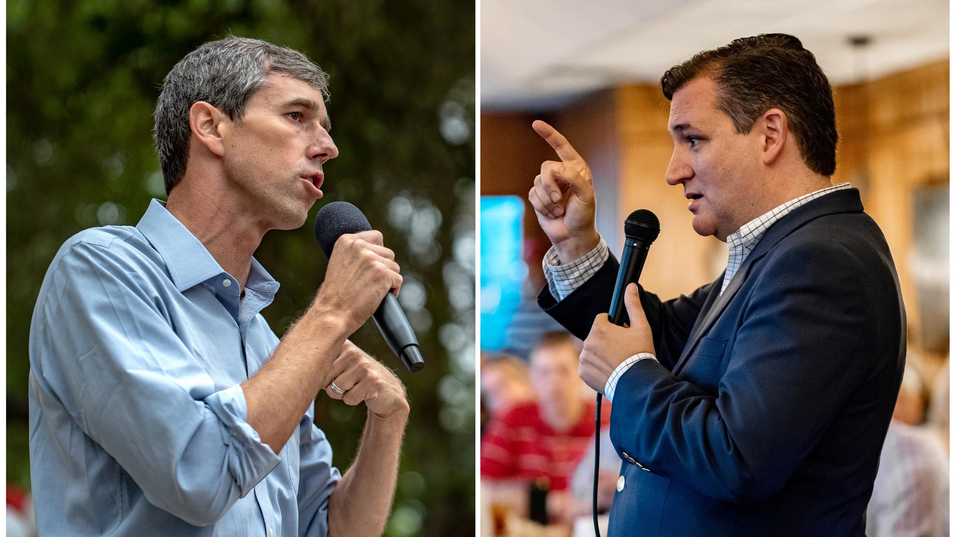 Die US-Politiker Beto O'Rourke und Ted Cruz: Der demokratische Kandidat Beto O'Rourke fordert bei der kommenden Novemberwahl den amtierenden US-Senator Ted Cruz (Republikaner) heraus. Die US-Politiker Beto O'Rourke und Ted Cruz: Der demokratische Kandidat Beto O'Rourke fordert bei der kommenden Novemberwahl den amtierenden US-Senator Ted Cruz (Republikaner) heraus.