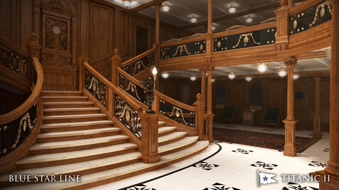 Geplante Inneneinrichtung der "Titanic II": Sie soll luxuriös werden und sich stark an dem Vorgängermodell orientieren.