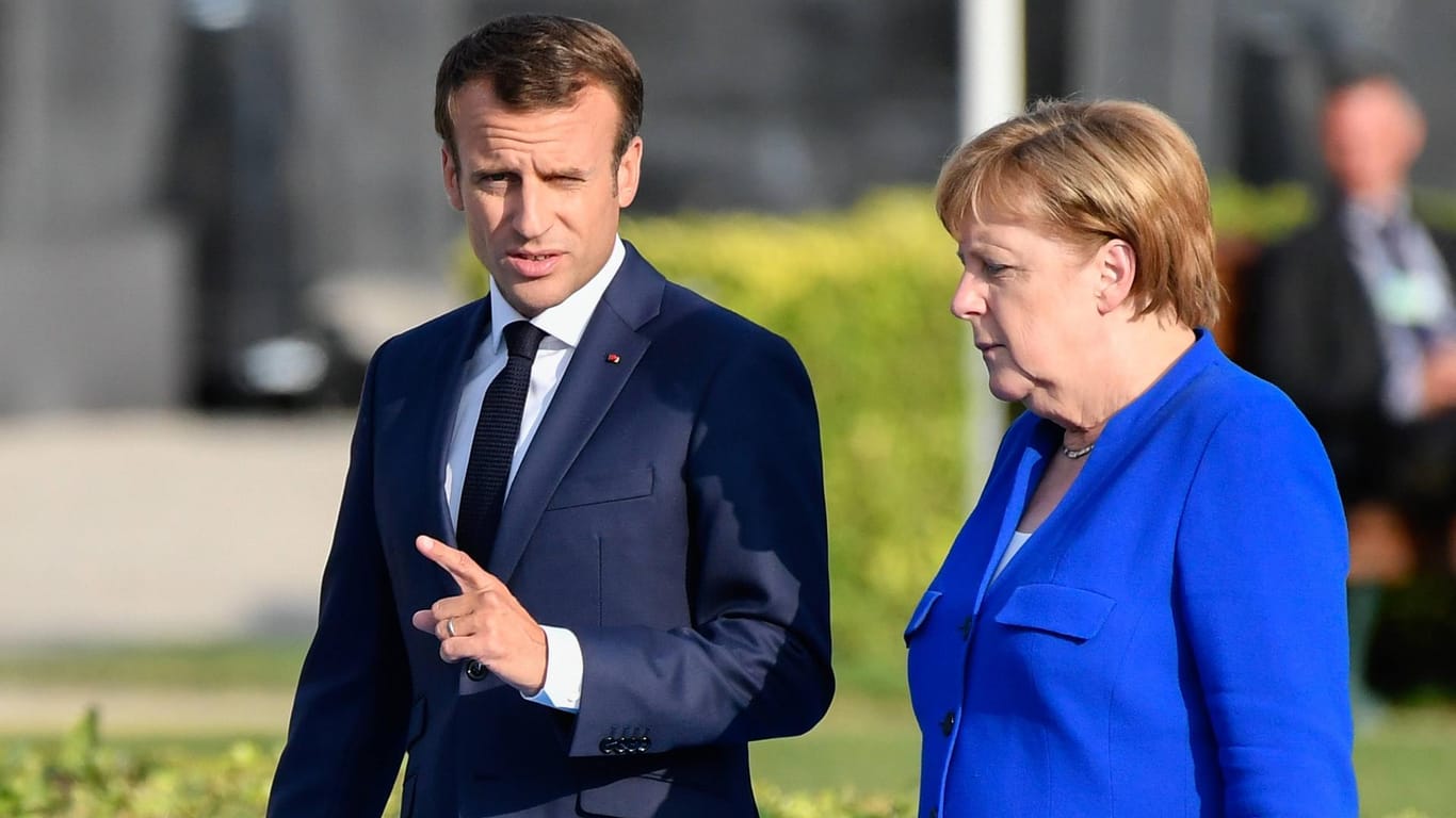 Emmanuel Macron und Angela Merkel: Der französische Präsident und die deutsche Bundeskanzlerin sind sich uneins bei den Waffenexporten nach Saudi-Arabien.