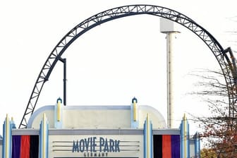Eingang des Movie Parks Germany in Bottrop.