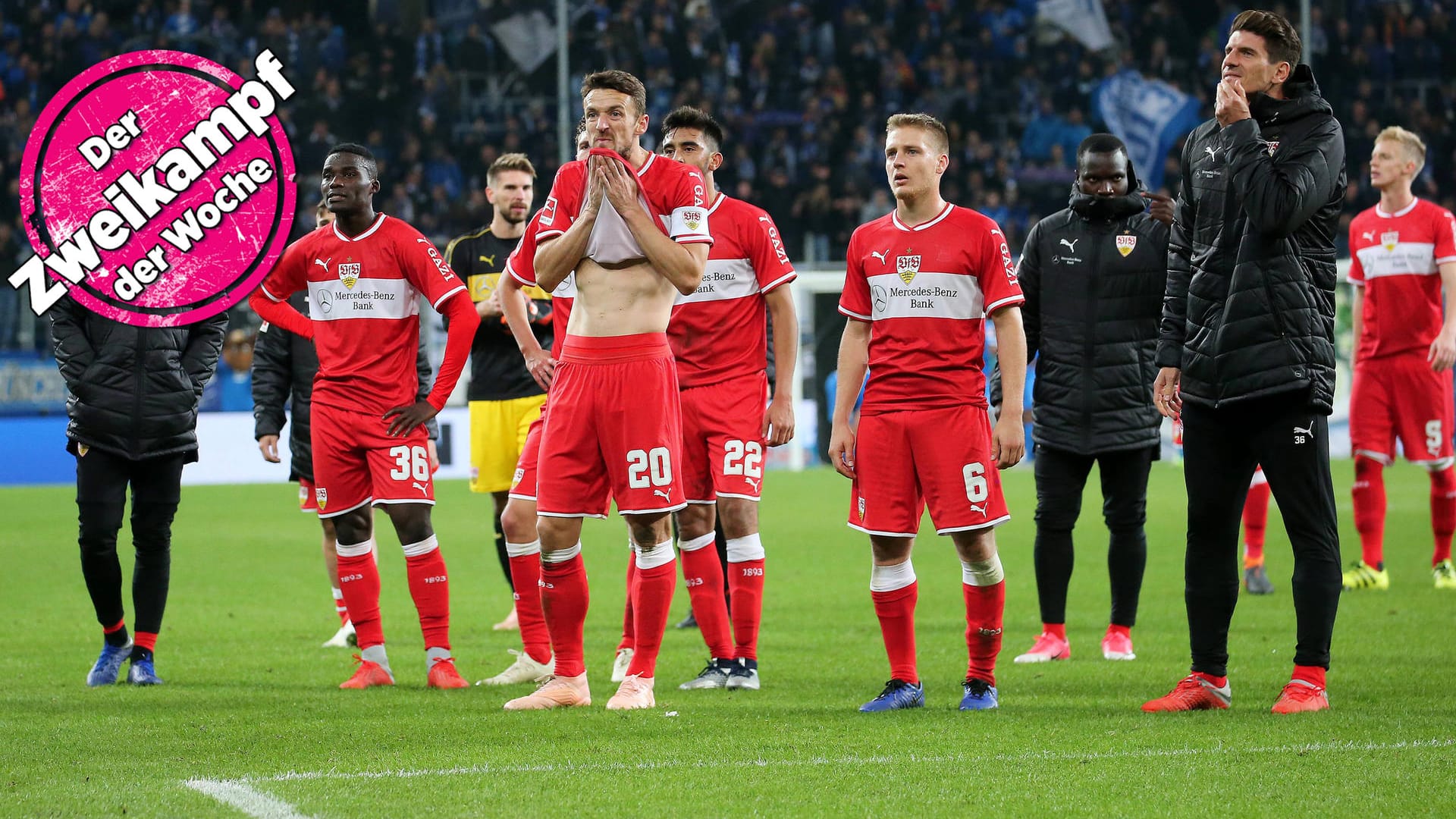 Ratlos nach der zweiten 0:4-Pleite in einer Woche: Stuttgarts Hans Sarpei (v.l.), Kapitän Christian Gentner, Santiago Ascacibar, Chadrac Akolo und Mario Gomez.