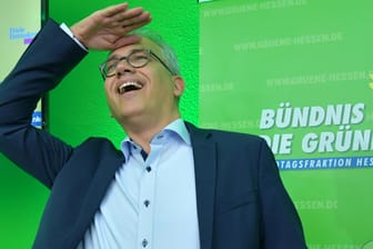 Den Triumph vor Augen: Grünen-Spitzenkandidat Tarek Al-Wazir gestern in Wiesbaden.