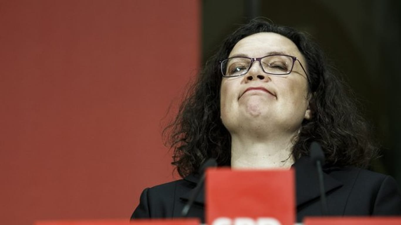 Die SPD-Parteivorsitzende Andrea Nahles hat einen Rücktritt ausgeschlossen.