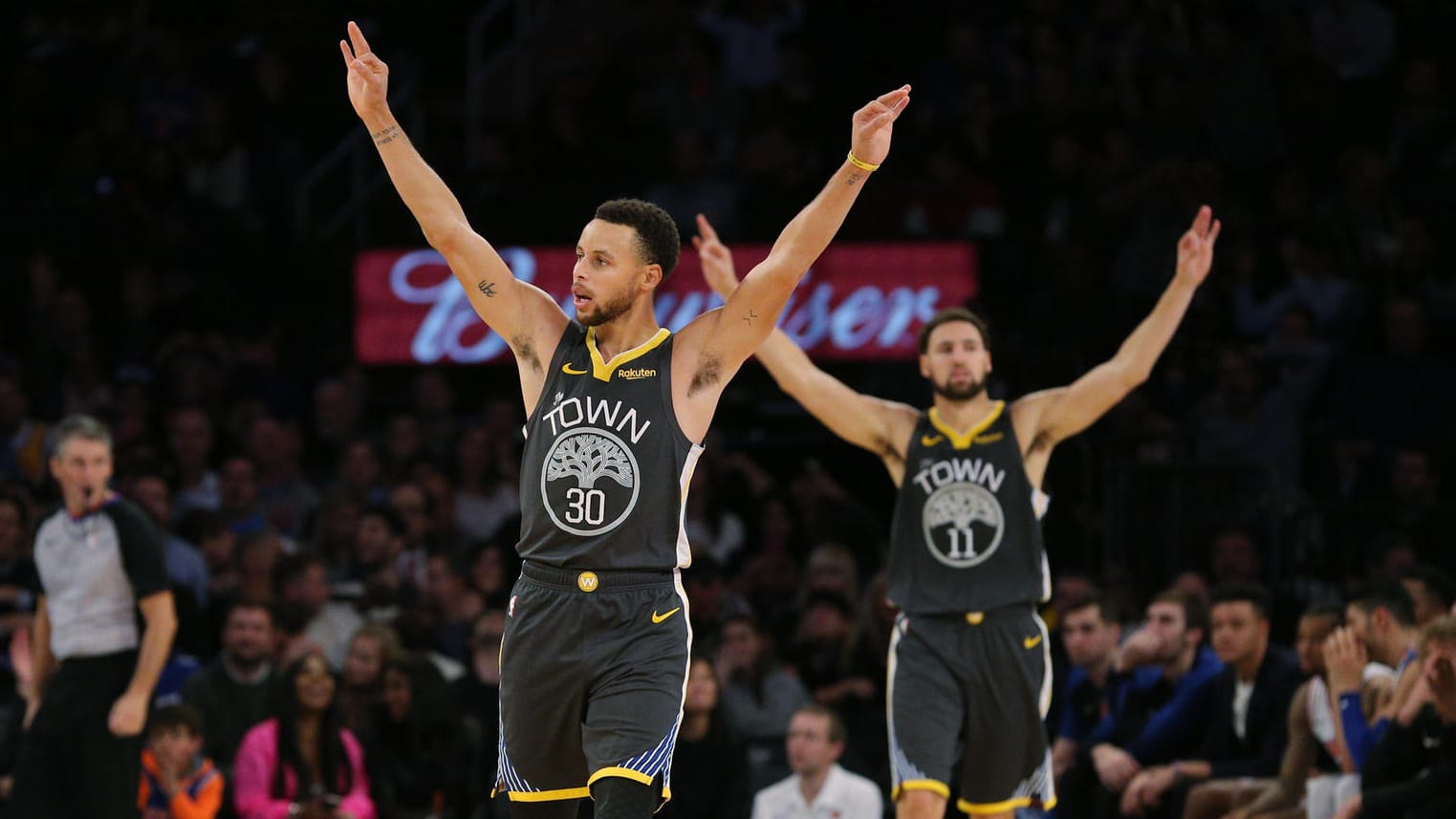 Stephen Curry (l.) und Klay Thomspon sind die "Splash Brothers".