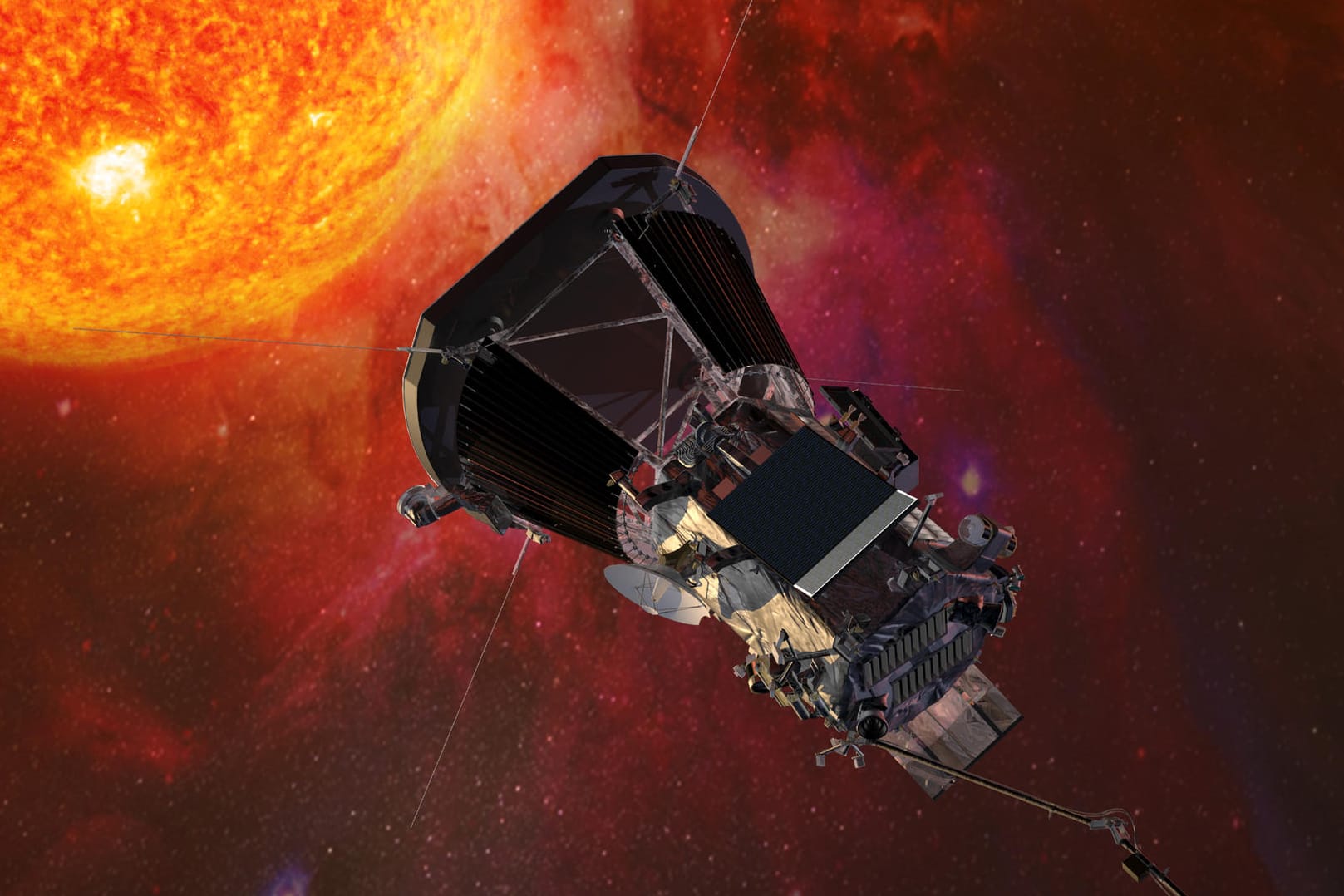 Die "Parker Solar Probe"-Sonde: Das US-Raumschiff ist im August gestartet.
