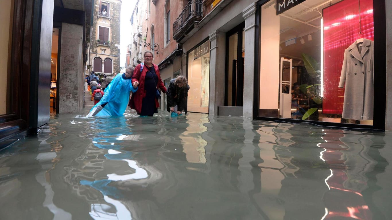 Hochwasser in Venedig: Zwei Drittel der Altstadt wurden durch die Unwetter in Italien überflutet.