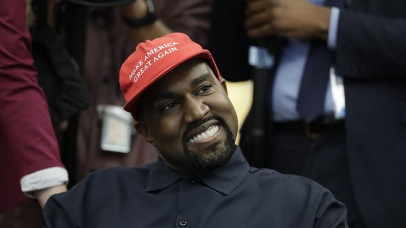 Kanye West bei einem Treffen mit US-Präsident Trump im Weißen Haus.