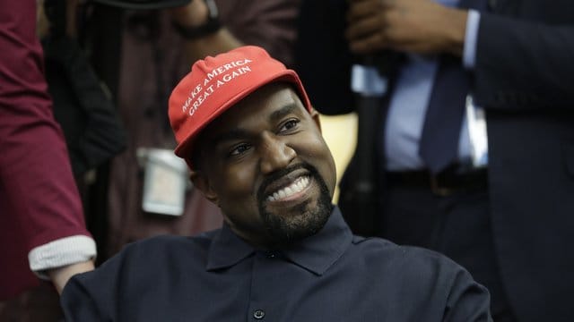 Kanye West bei einem Treffen mit US-Präsident Trump im Weißen Haus.