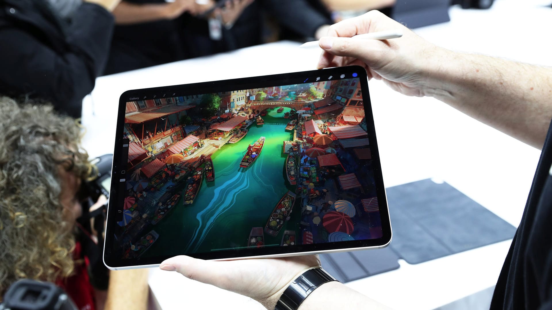 Das neue iPad Pro: beim "Hands-on" in New York.