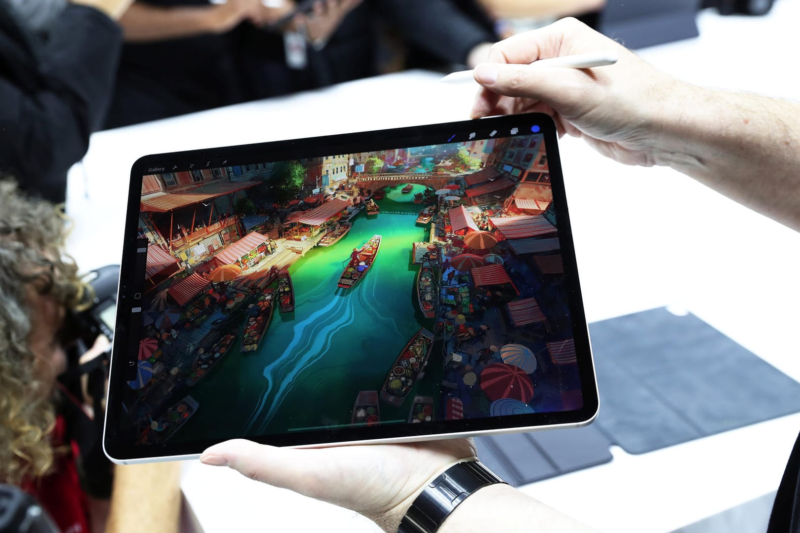 Das neue iPad Pro: beim "Hands-on" in New York.