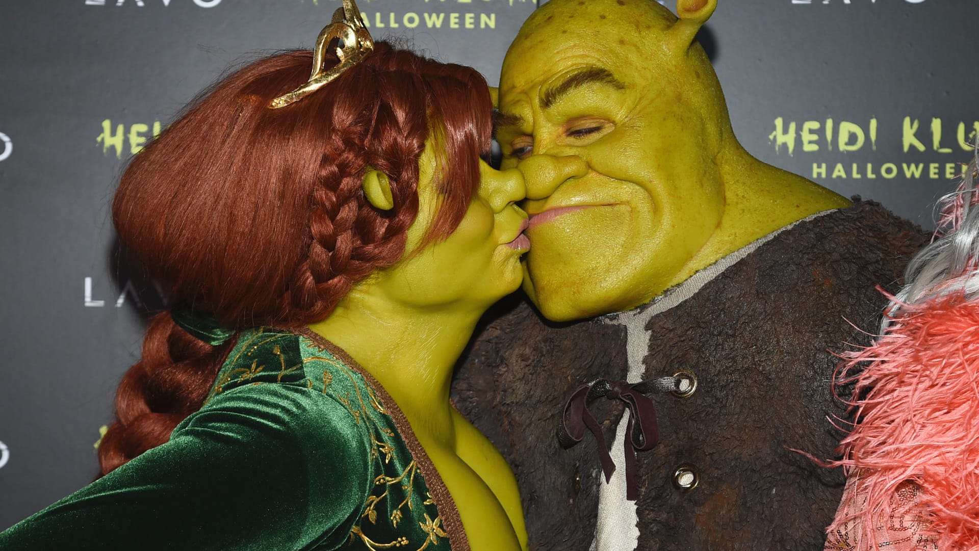 Heidi Klum und Tom Kaulitz: Zur Halloweenparty verkleideten sich die beiden als Fiona und Shreck.