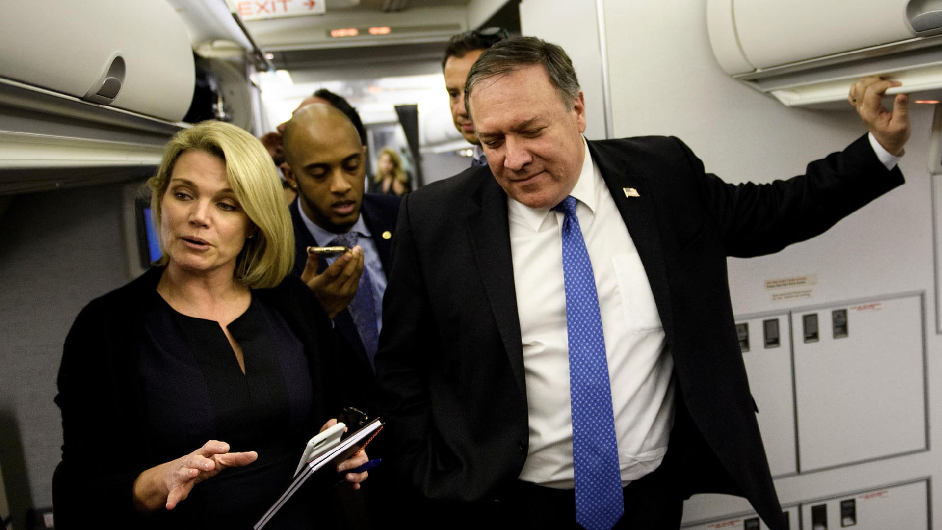 Heather Nauert mit US-Außenminister Mike Pompeo: Die ehemalige Moderatorin soll die USA offenbar bei den Vereinten Nationen vertreten. Heather Nauert mit US-Außenminister Mike Pompeo: Die ehemalige Moderatorin soll die USA offenbar bei den Vereinten Nationen vertreten.