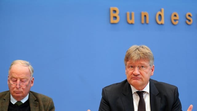 Jörg Meuthen (r) und Alexander Gauland, die Parteivorsitzenden der AfD. Jörg Meuthen (r) und Alexander Gauland, die Parteivorsitzenden der AfD.