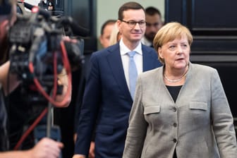 Merkel und Morawiecki: In vielen Punkten herrscht Uneinigkeit – doch sie betonen die Gemeinsamkeiten.