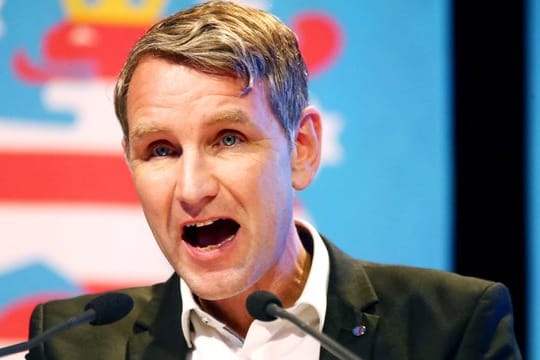Björn Höcke hält beim Landesparteitag der AfD Thüringen eine Rede.