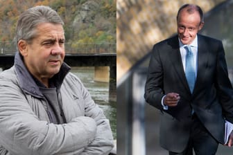Die Bildzusammenstellung zeigt Sigmar Gabriel und Friedrich Merz: Der einstige Unionsfraktionschef Merz hat nach Einschätzung von Ex-SPD-Chef Gabriel gute Aussichten, Kanzlerin Merkel an der Spitze der CDU zu beerben.