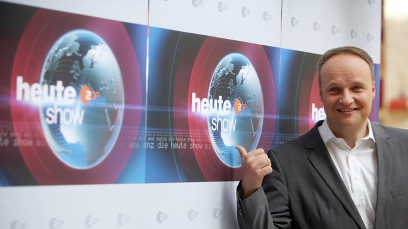 In der "heute-show" am Freitag interviewte Moderator Oliver Welke den Grünen-Vorsitzenden Robert Habeck.