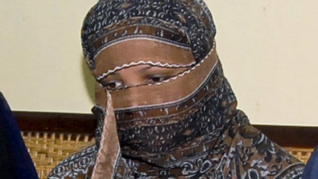 Die pakiatanische Christin, Asia Bibi, bei ihrer Anhörung in einem Gefängnis in Sheikhupura.