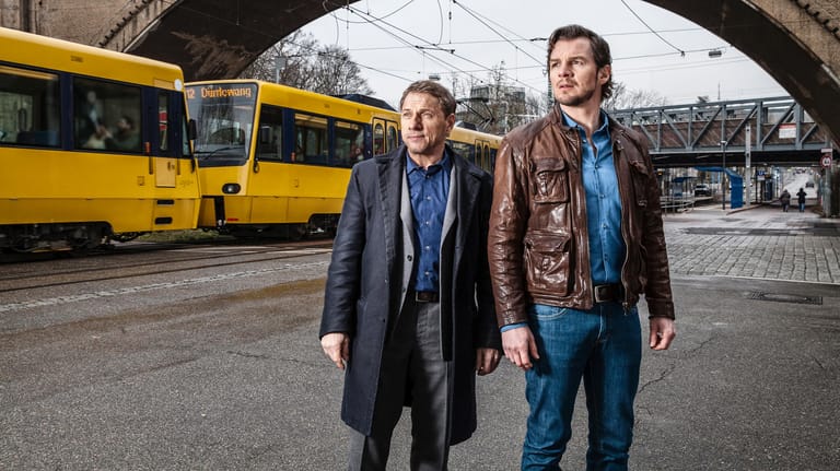 Richy Müller und Felix Klare: Schon seit zehn Jahren ermitteln sie Seite an Seite als Thorsten Lannert und Sebastian Bootz.