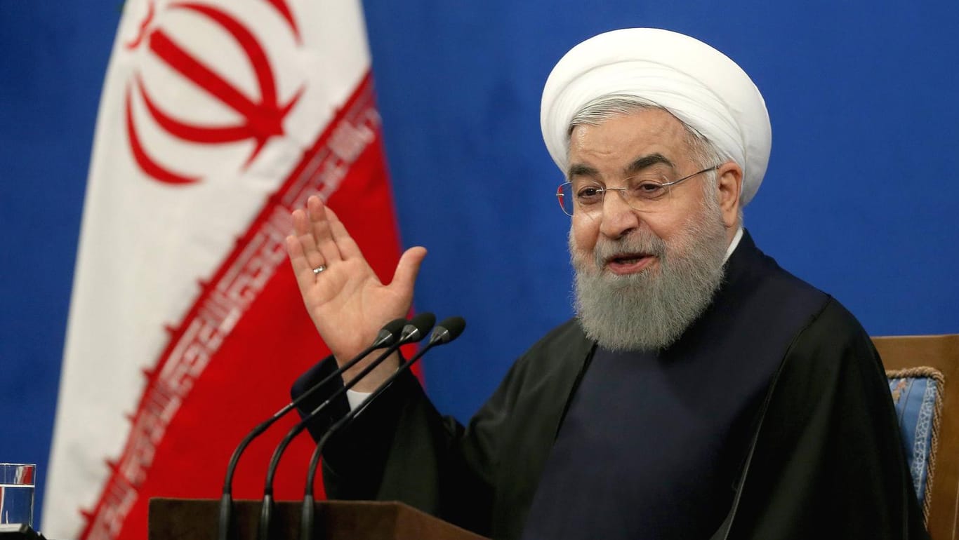 Irans Präsident Ruhani: "illegale und ungerechte Sanktionen."