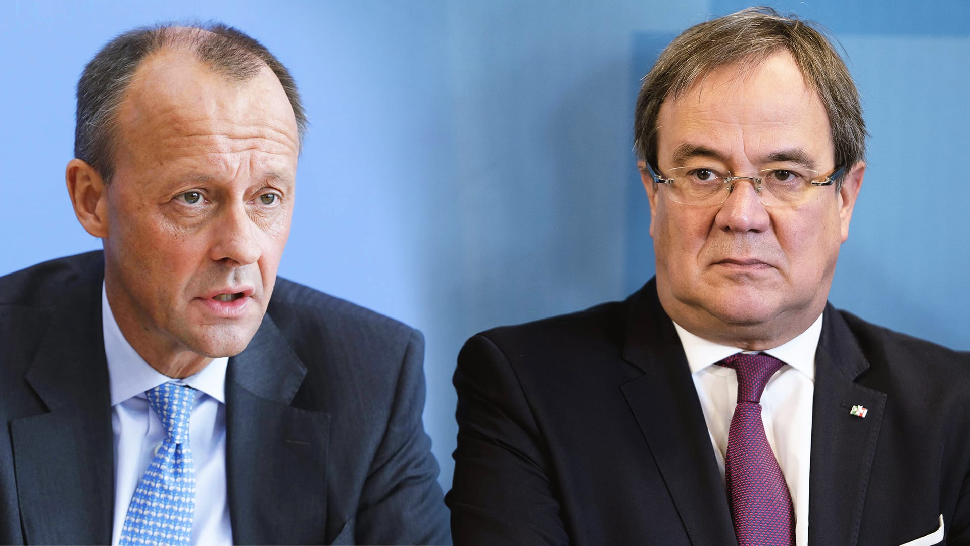 Konkurrenten Friedrich Merz (links) und Armin Laschet