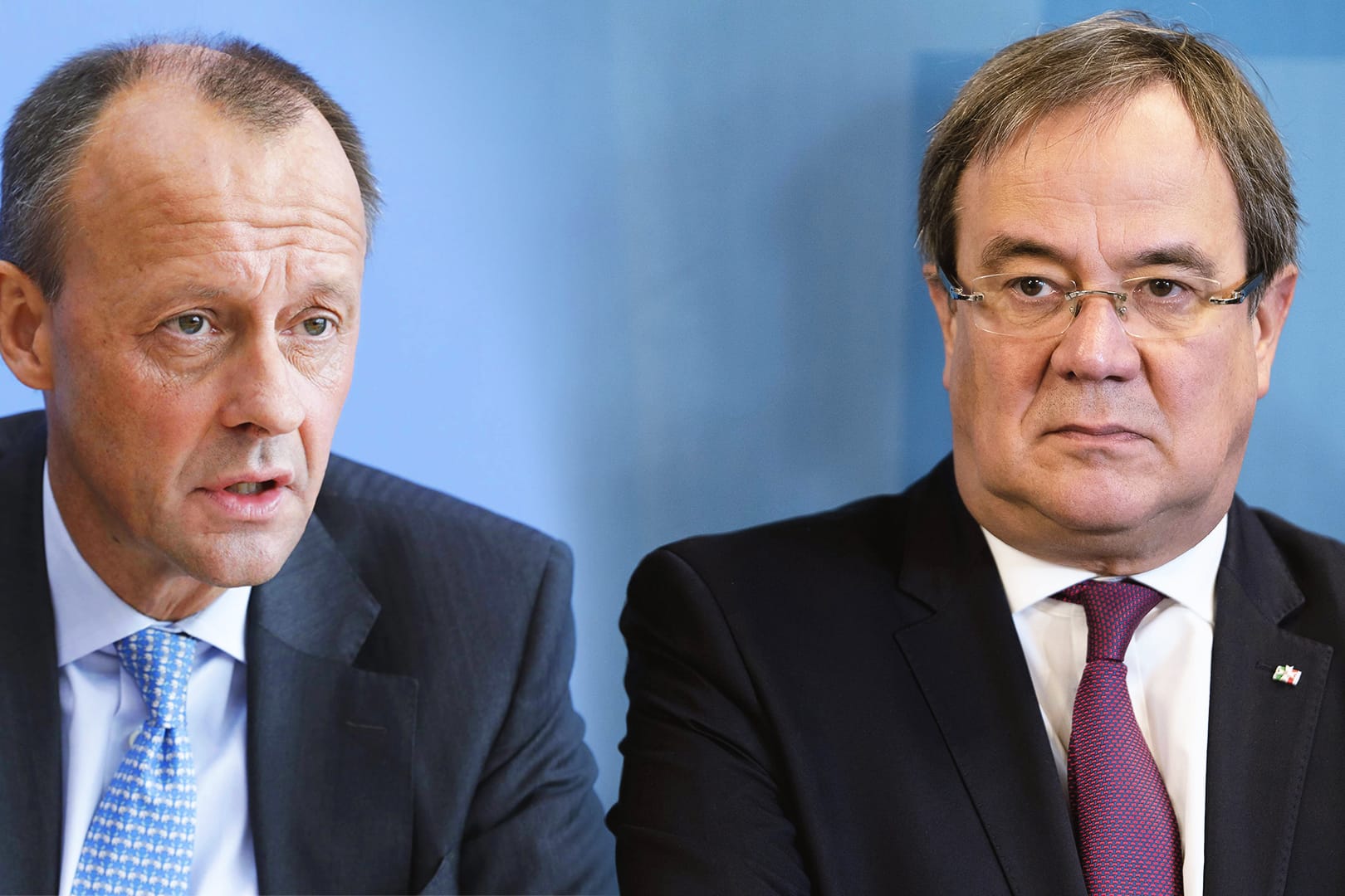 Konkurrenten Friedrich Merz (links) und Armin Laschet