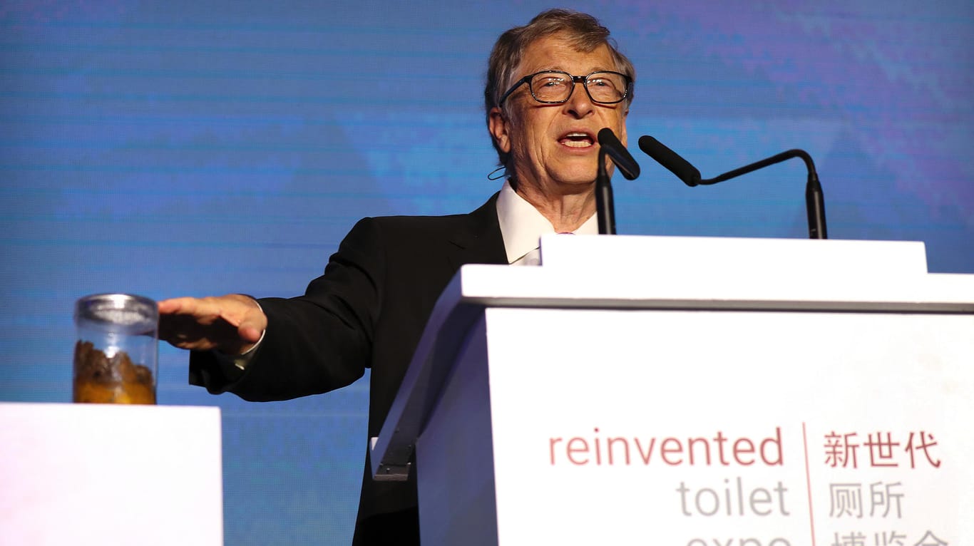 Bill Gates: Der ehemalige Microsoft-CEO erinnerte daran, dass mehr als die Hälfte der Weltbevölkerung keine sauberen Sanitäranlagen hat.