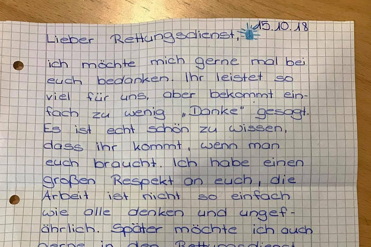 Brief einer Unbekannten: Der Malteser Rettungsdienst in Stuttgart sucht die Autorin dieser Zeilen.