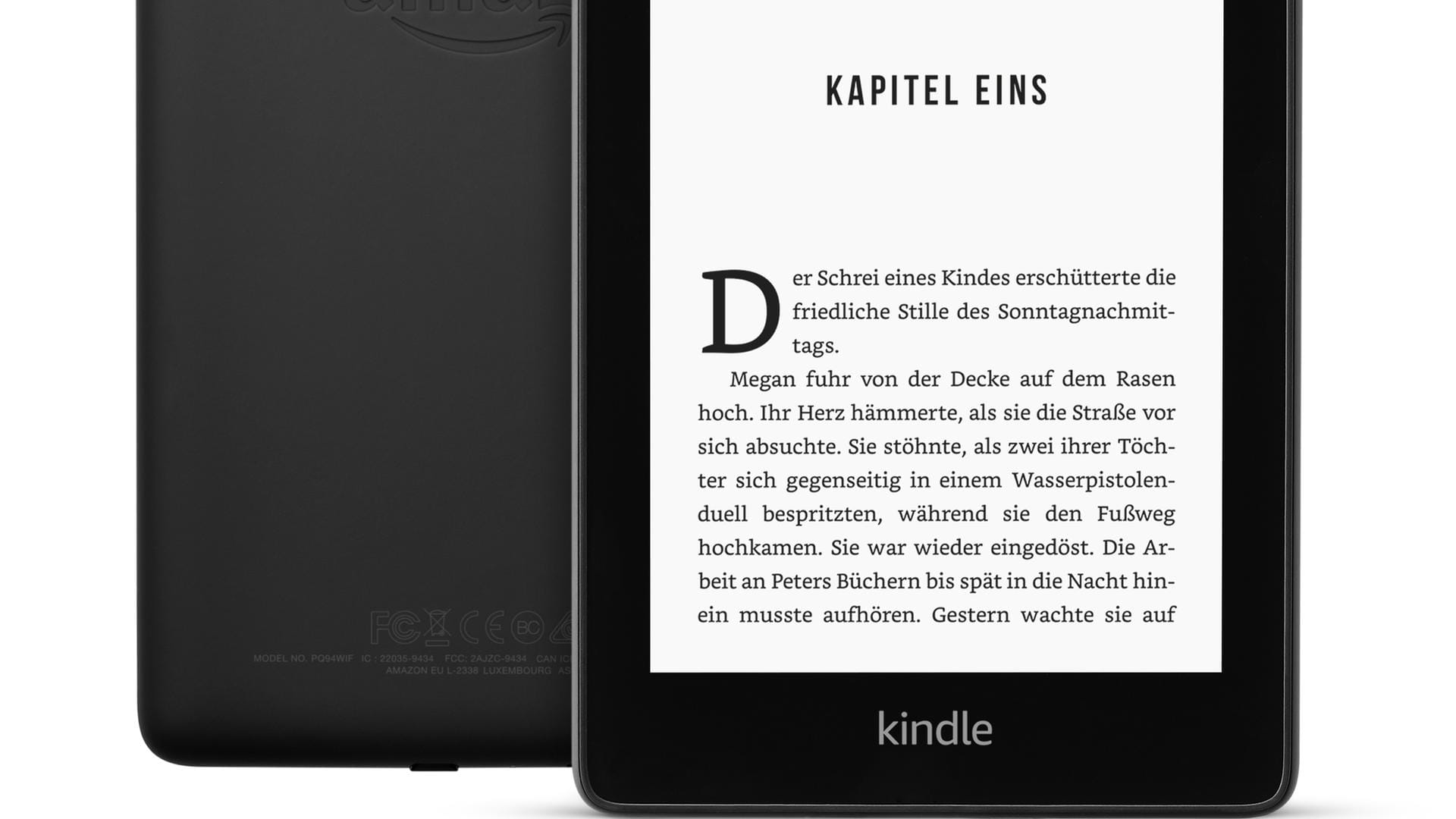 Der Kindle Paperwhite: Wasserfest, mit WLAN und Bluetooth-Funk.