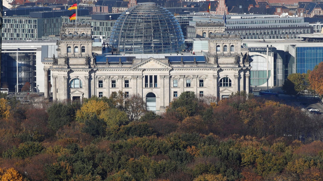 Deutscher Bundestag im Reichstagsgebäude.