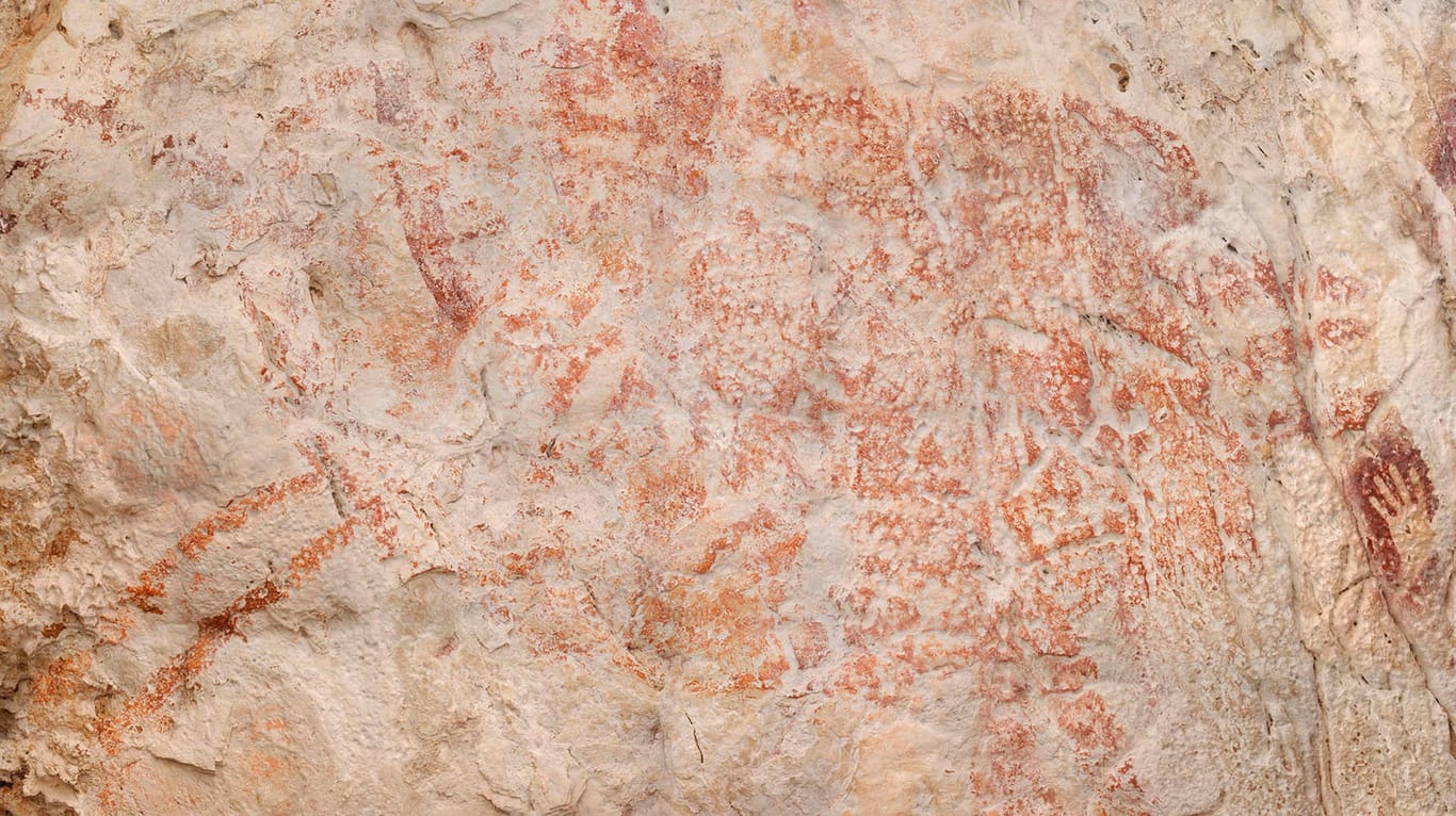 Der historische Fund in einer indonesischen Höhle: Die Zeichnung ist mindestens 40.000 Jahre alt.