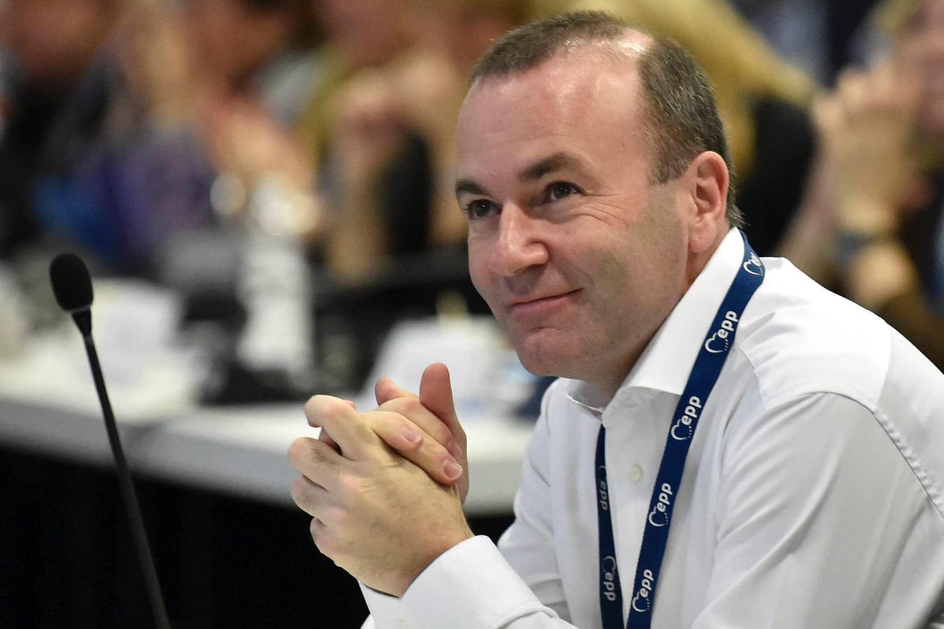 Manfred Weber in Helsinki: Auf dem EVP-Kongress wird der Kandidat für das Amt des EU-Kommissionspräsidenten gekürt.