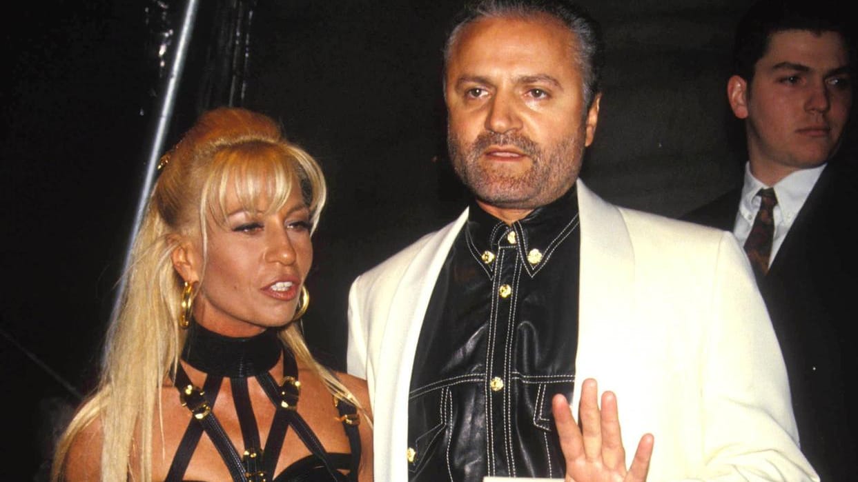 Donatella und Gianni Versace: Die Geschwister auf einer "Vogue"-Party im Jahr 1992.