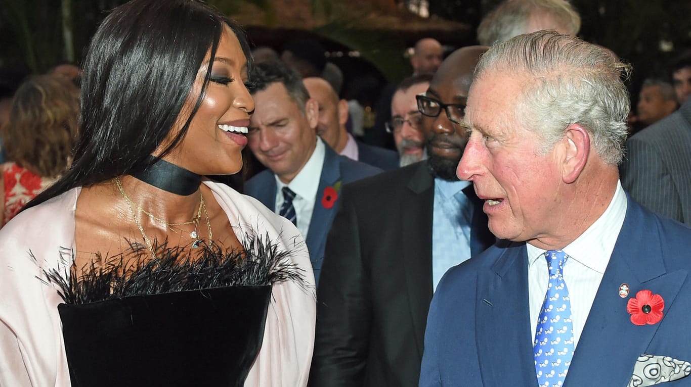 Naomi Campbell und Prinz Charles: Die beiden trafen sich während eines Empfangs in Lagos.
