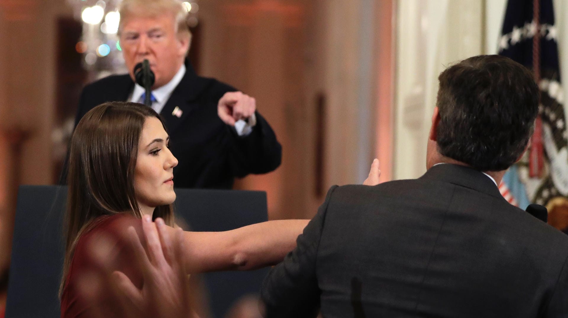 Donald Trump bei der Pressekonferenz am Mittwoch.