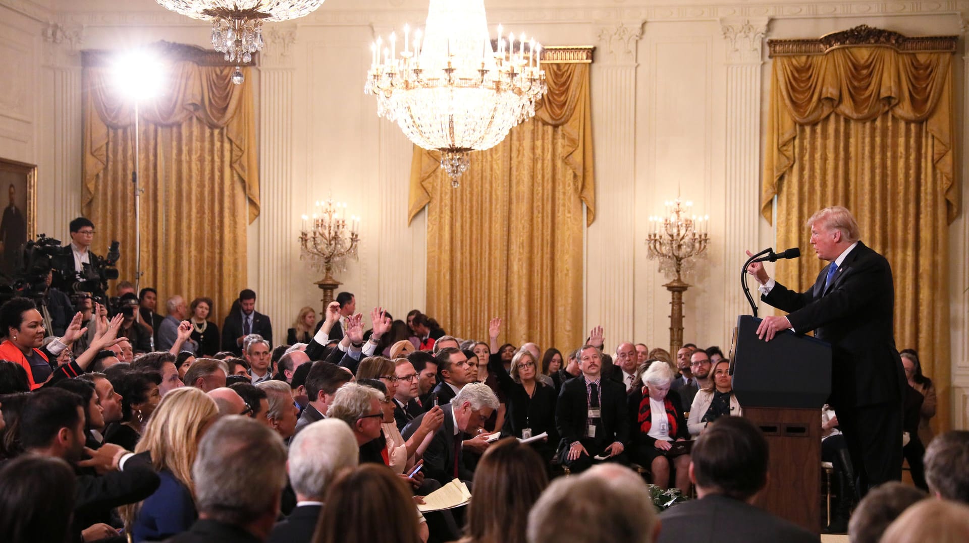 Pressekonferenz mit Donald Trump