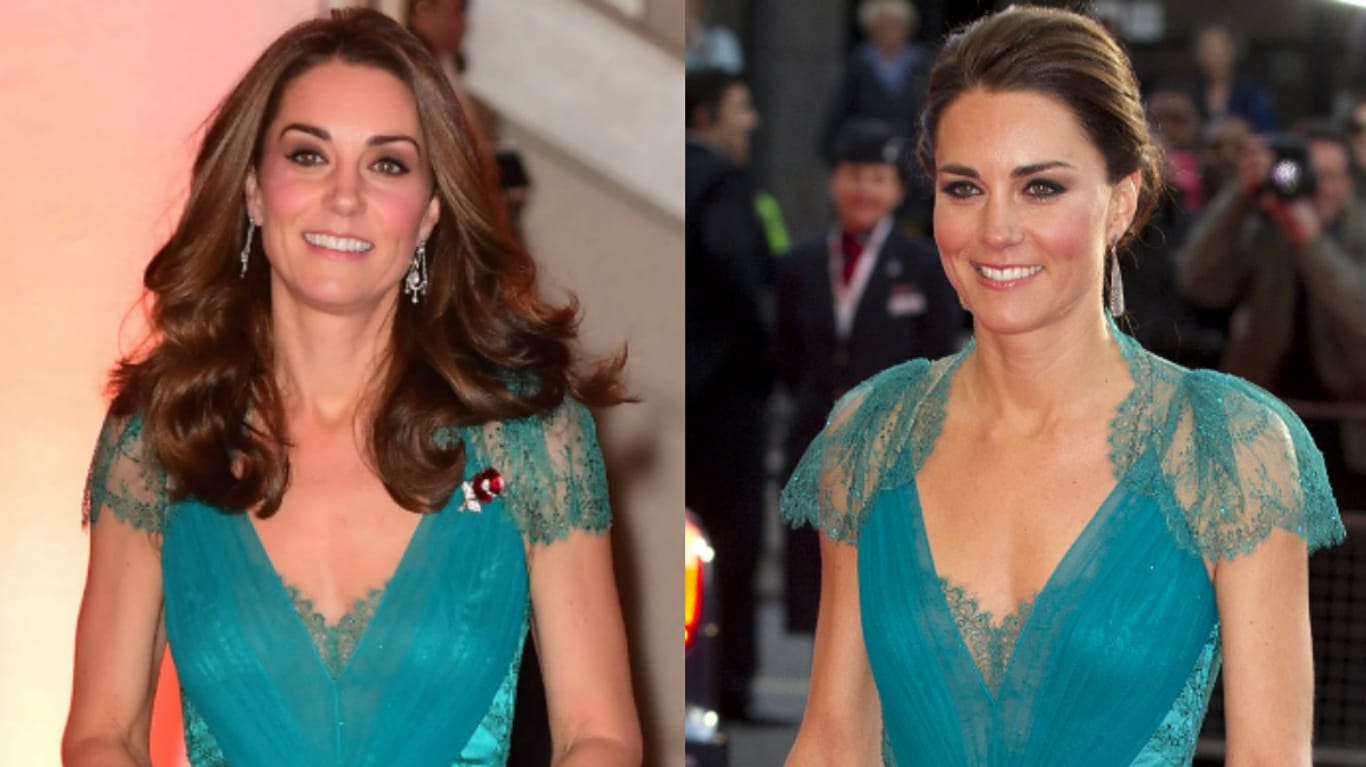 Kate 2018 und Kate 2012: Das Kleid ist dasselbe.