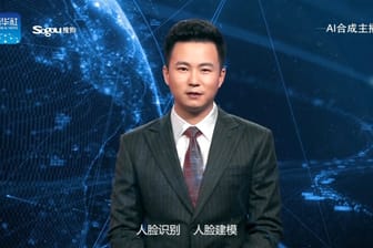 Der KI-Nachrichtensprecher der chinesischen Nachrichtenagentur Xinhua: Die Software liest Meldungen vor und gibt ihnen ein vermeintlich menschliches Gesicht.