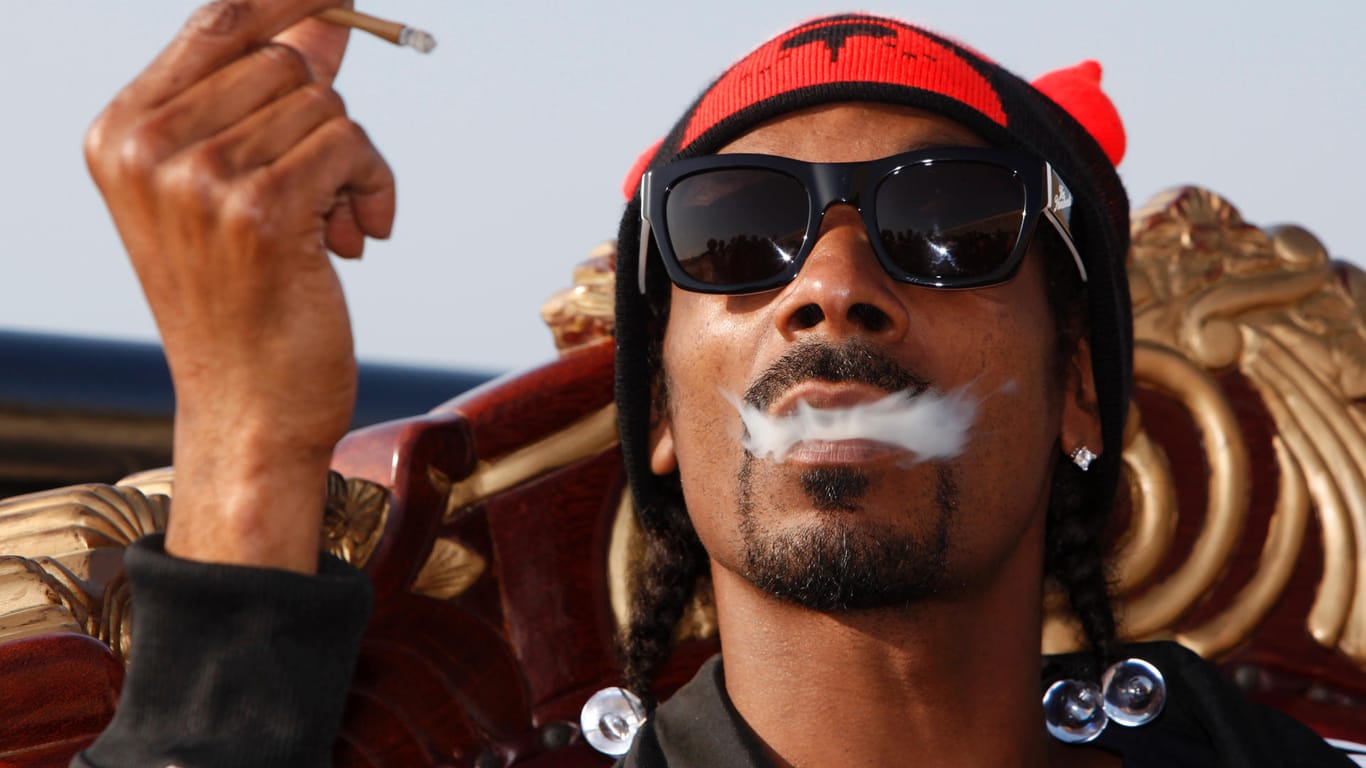 Rapper Snoop Doog: Er raucht gern Marihuana – und hat für Donald Trump nichts übrig.