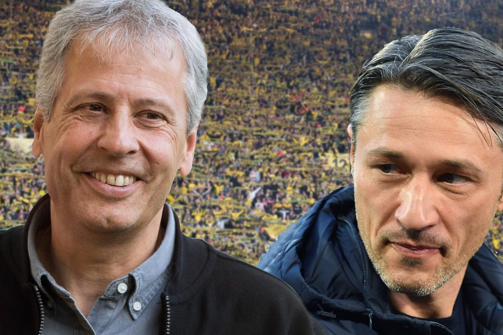 Kämpfen um die Spitze: BVB-Trainer Lucien Favre (l.) liegt mit seinem Team aktuell vor Niko Kovac und dem FC Bayern.