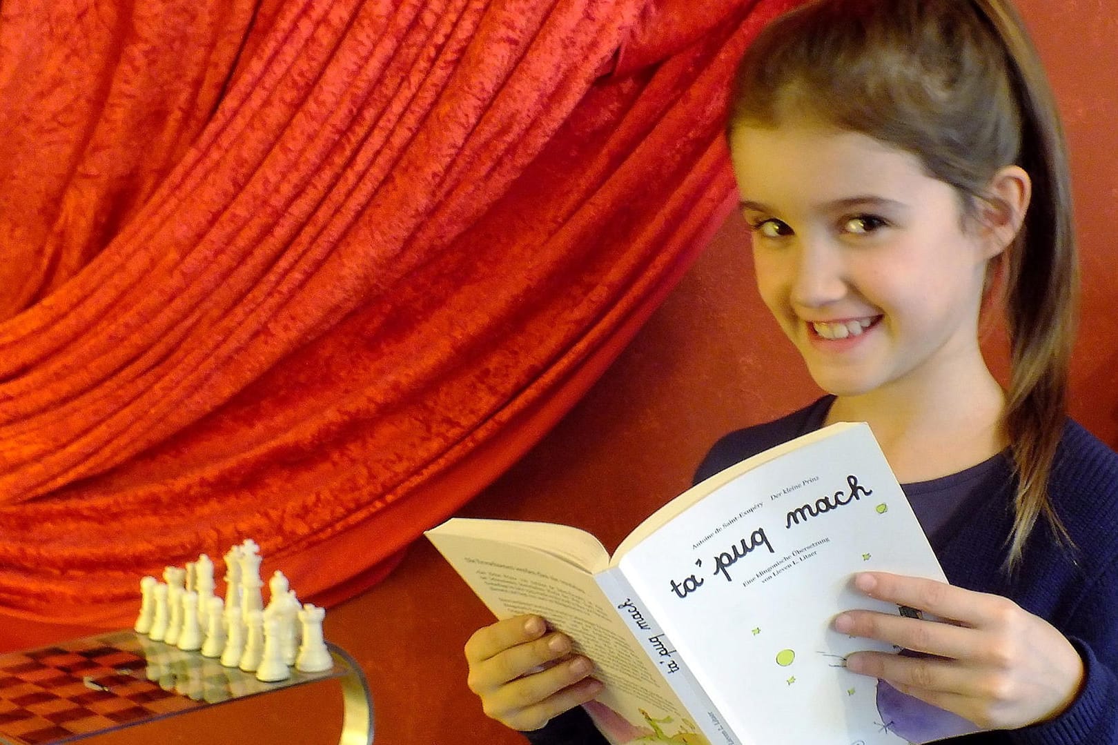 Aurélie Litaer: Die Siebenjährige lernt die Sprache Klingonisch.